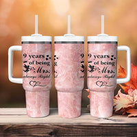 9 Year Anniversary Gift Tumbler With Handle 9 Years Being Mrs Always Right Wedding Gifts For Her