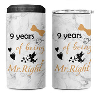 9 Year Anniversary Gift 4 in 1 Can Cooler Tumbler 9 Years Being Mr Right Wedding Gifts For Him