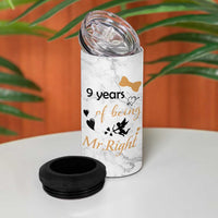 9 Year Anniversary Gift 4 in 1 Can Cooler Tumbler 9 Years Being Mr Right Wedding Gifts For Him