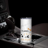 9 Year Anniversary Gift Skinny Tumbler 9 Years Being Mr Right Wedding Gifts For Him