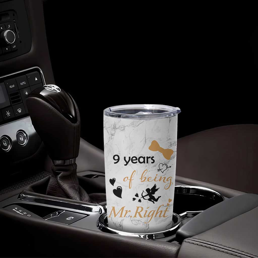 9 Year Anniversary Gift Tumbler Cup 9 Years Being Mr Right Wedding Gifts For Him