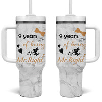 9 Year Anniversary Gift Tumbler With Handle 9 Years Being Mr Right Wedding Gifts For Him