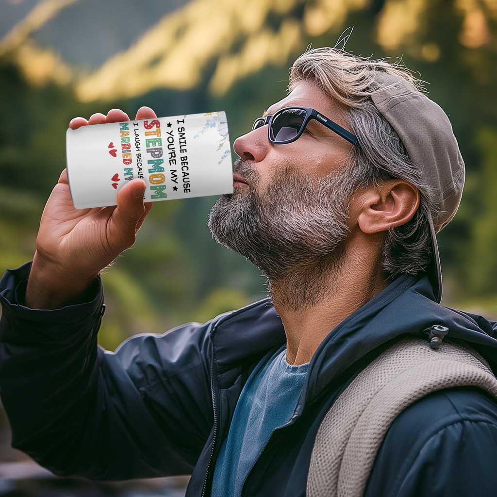 Gifts For Bonus Mom 4 in 1 Can Cooler Tumbler Stepmom Mothers Day Gift