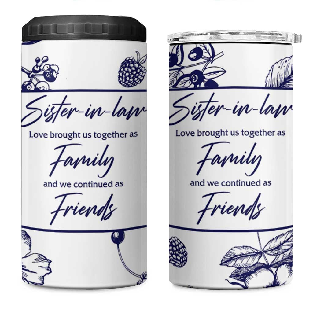 Sister in Law Gifts from Sister 4 in 1 Can Cooler Tumbler Bridal Shower Wedding Gifts For Future SIL