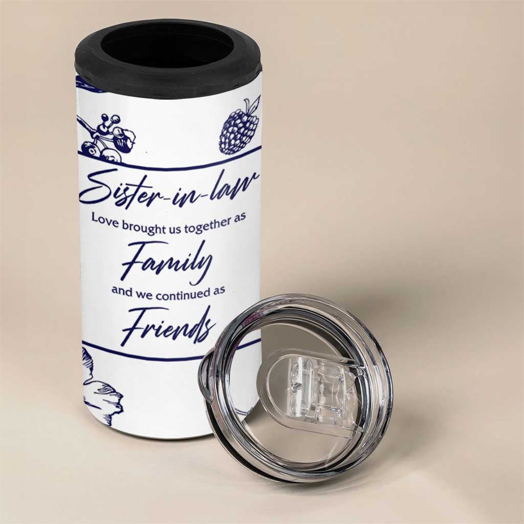 Sister in Law Gifts from Sister 4 in 1 Can Cooler Tumbler Bridal Shower Wedding Gifts For Future SIL