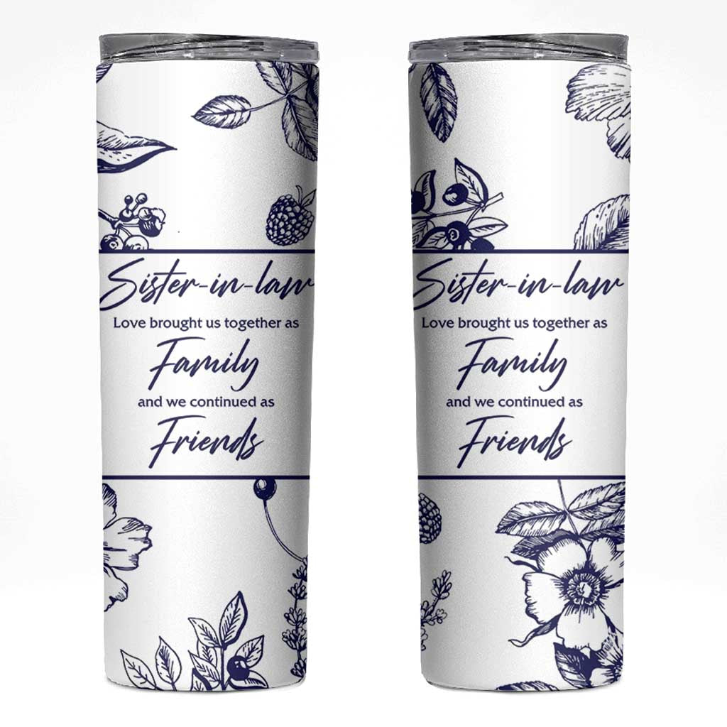 Sister in Law Gifts from Sister Skinny Tumbler Bridal Shower Wedding Gifts For Future SIL
