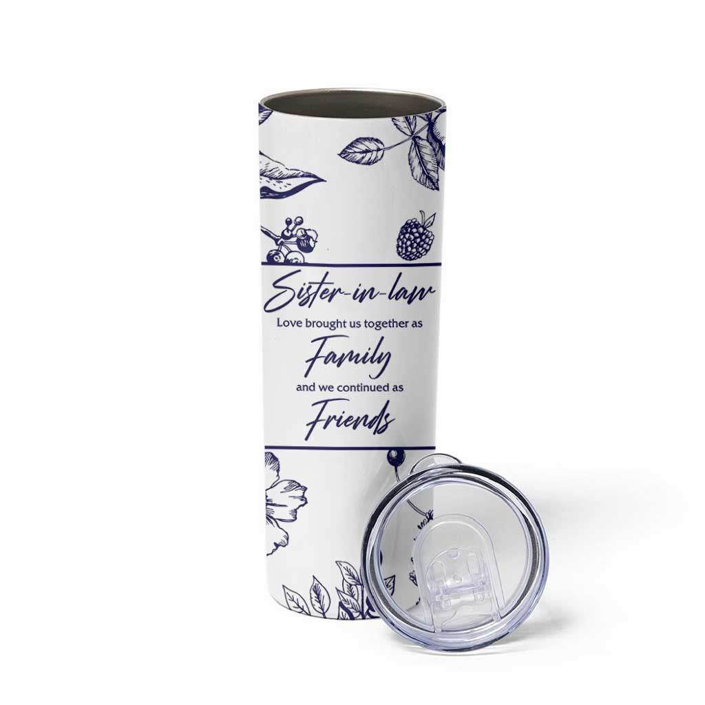 Sister in Law Gifts from Sister Skinny Tumbler Bridal Shower Wedding Gifts For Future SIL