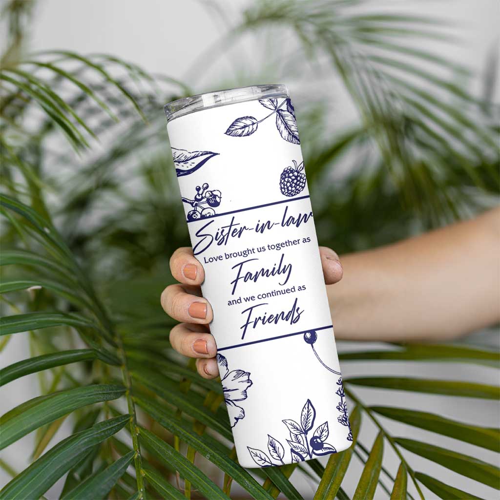 Sister in Law Gifts from Sister Skinny Tumbler Bridal Shower Wedding Gifts For Future SIL