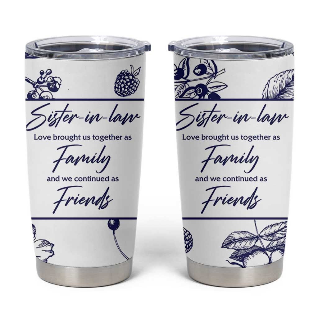 Sister in Law Gifts from Sister Tumbler Cup Bridal Shower Wedding Gifts For Future SIL