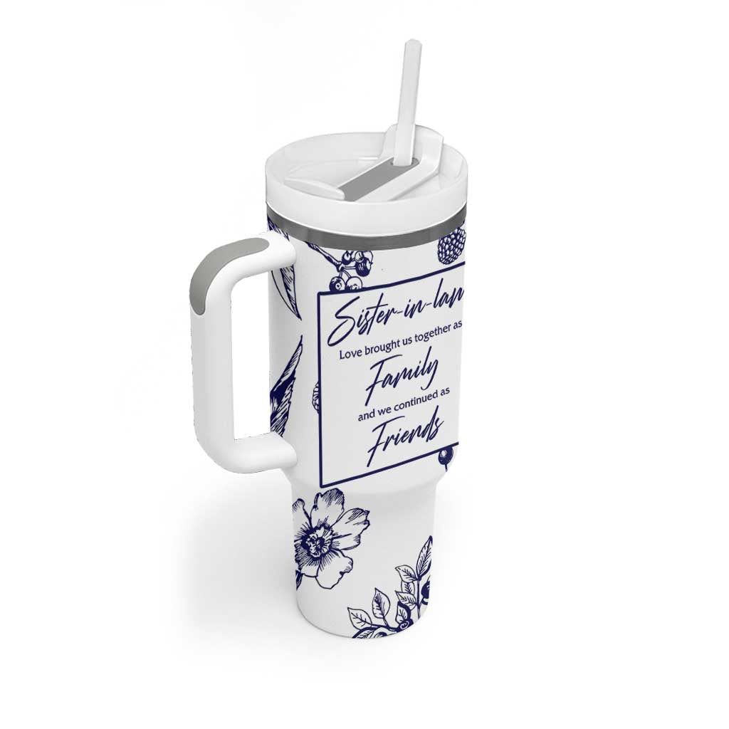 Sister in Law Gifts from Sister Tumbler With Handle Bridal Shower Wedding Gifts For Future SIL