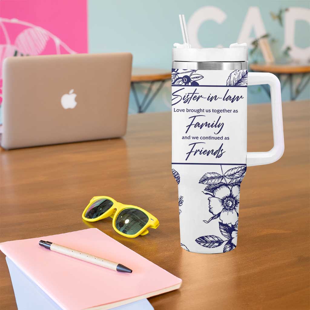 Sister in Law Gifts from Sister Tumbler With Handle Bridal Shower Wedding Gifts For Future SIL