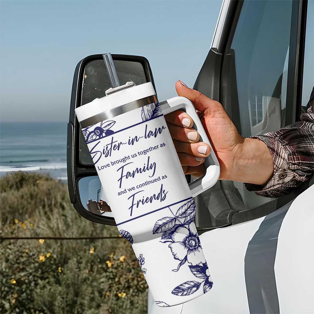 Sister in Law Gifts from Sister Tumbler With Handle Bridal Shower Wedding Gifts For Future SIL