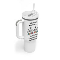 Sister In Law Gifts Tumbler With Handle I Smile Because Sis Engagement Wedding Gift