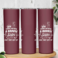 Funny Sister Gifts Skinny Tumbler Thanks For Being A Badass Sister