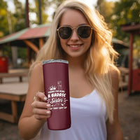 Funny Sister Gifts Skinny Tumbler Thanks For Being A Badass Sister