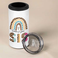 Love You Sis 4 in 1 Can Cooler Tumbler Missing You Sister Gifts Leopard