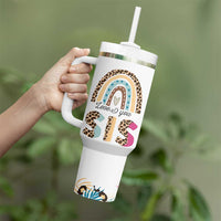 Love You Sis Tumbler With Handle Missing You Sister Gifts Leopard