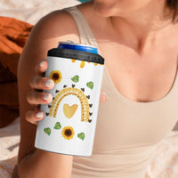 Sister Gifts 4 in 1 Can Cooler Tumbler Send Love To My Sister Missing You Sunflower