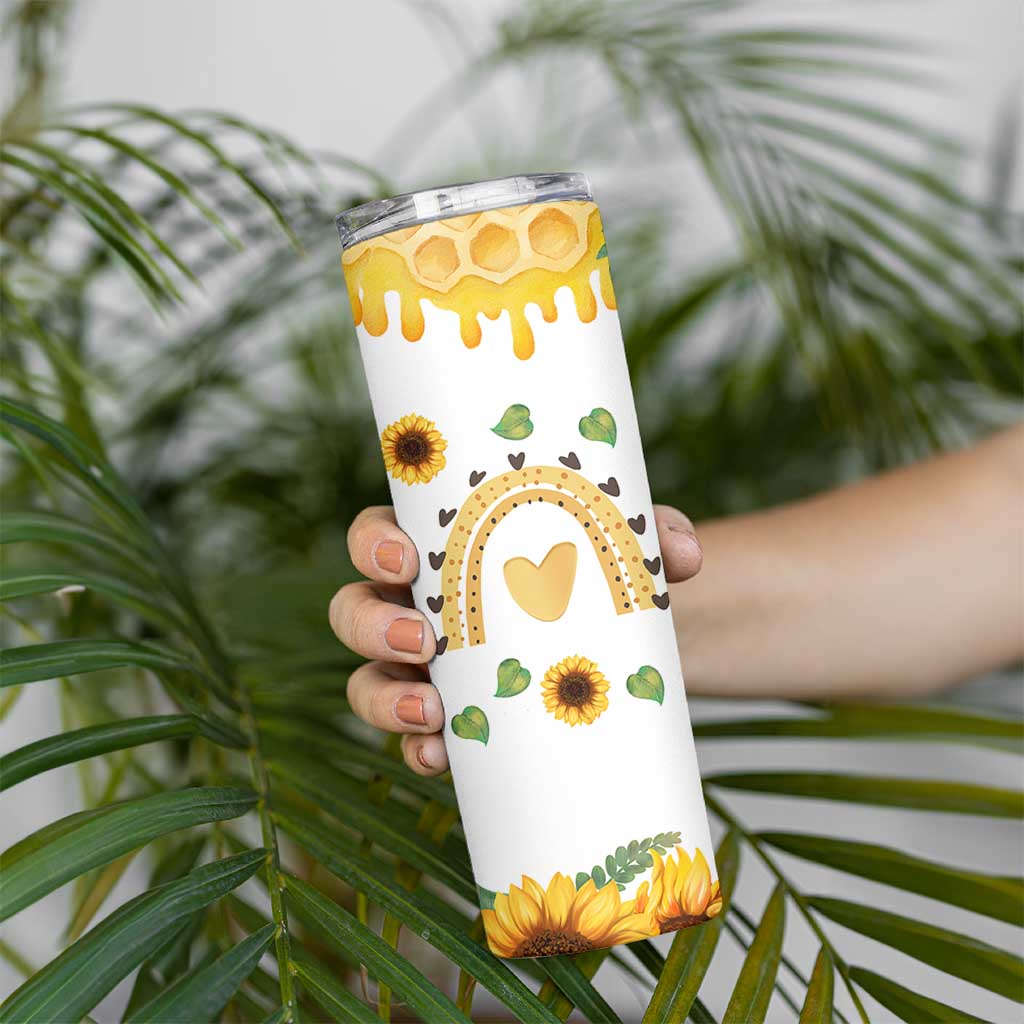 Sister Gifts Skinny Tumbler Send Love To My Sister Missing You Sunflower