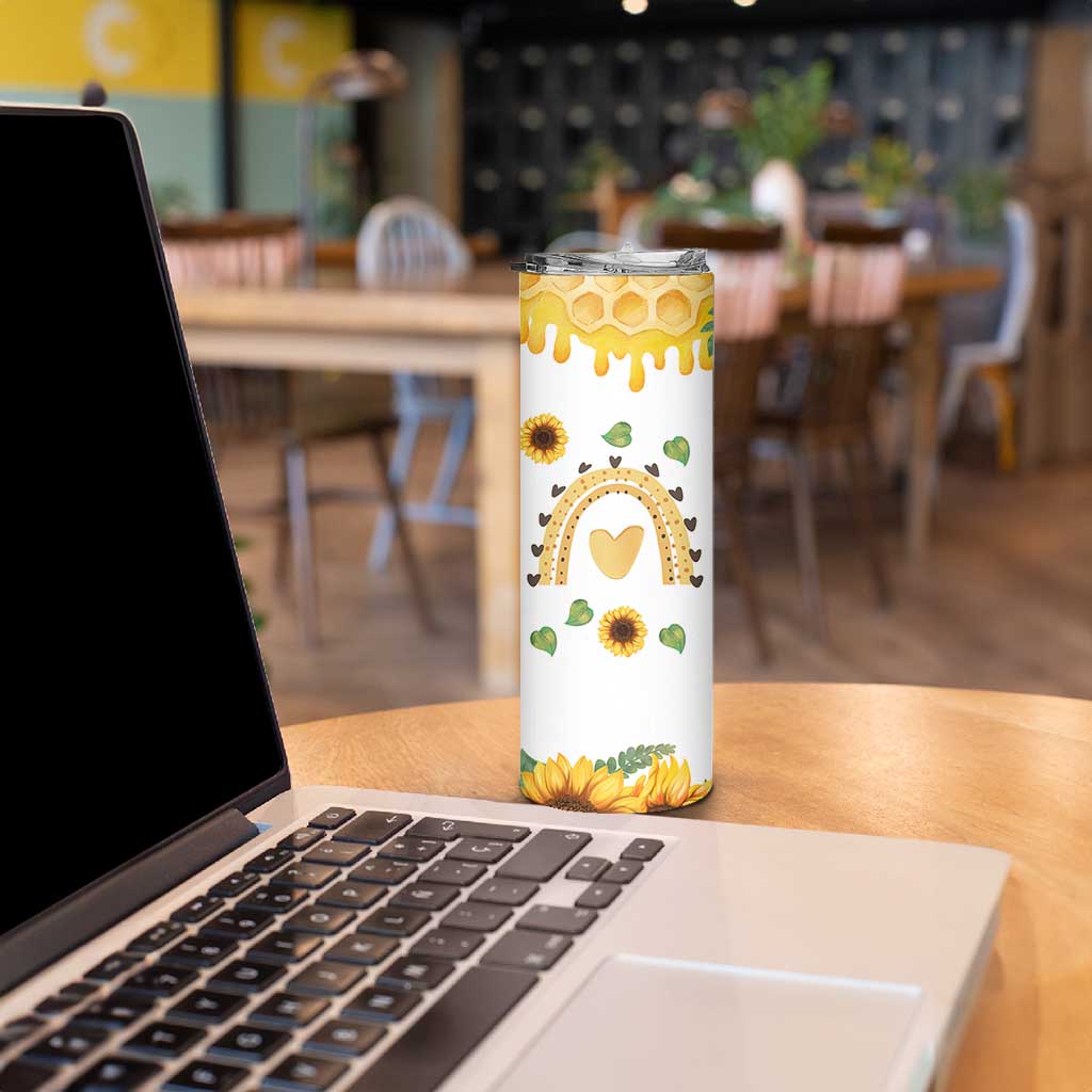 Sister Gifts Skinny Tumbler Send Love To My Sister Missing You Sunflower