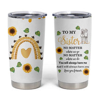 Sister Gifts Tumbler Cup Send Love To My Sister Missing You Sunflower
