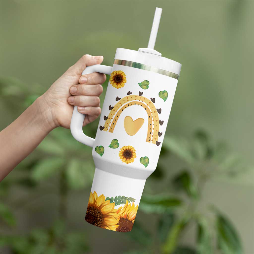 Sister Gifts Tumbler With Handle Send Love To My Sister Missing You Sunflower