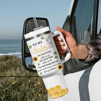 Sister Gifts Tumbler With Handle Send Love To My Sister Missing You Sunflower