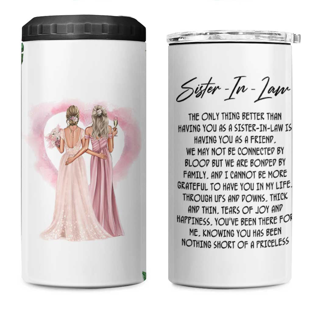 Sister in Law Gifts 4 in 1 Can Cooler Tumbler Sis Engagement Wedding Gift