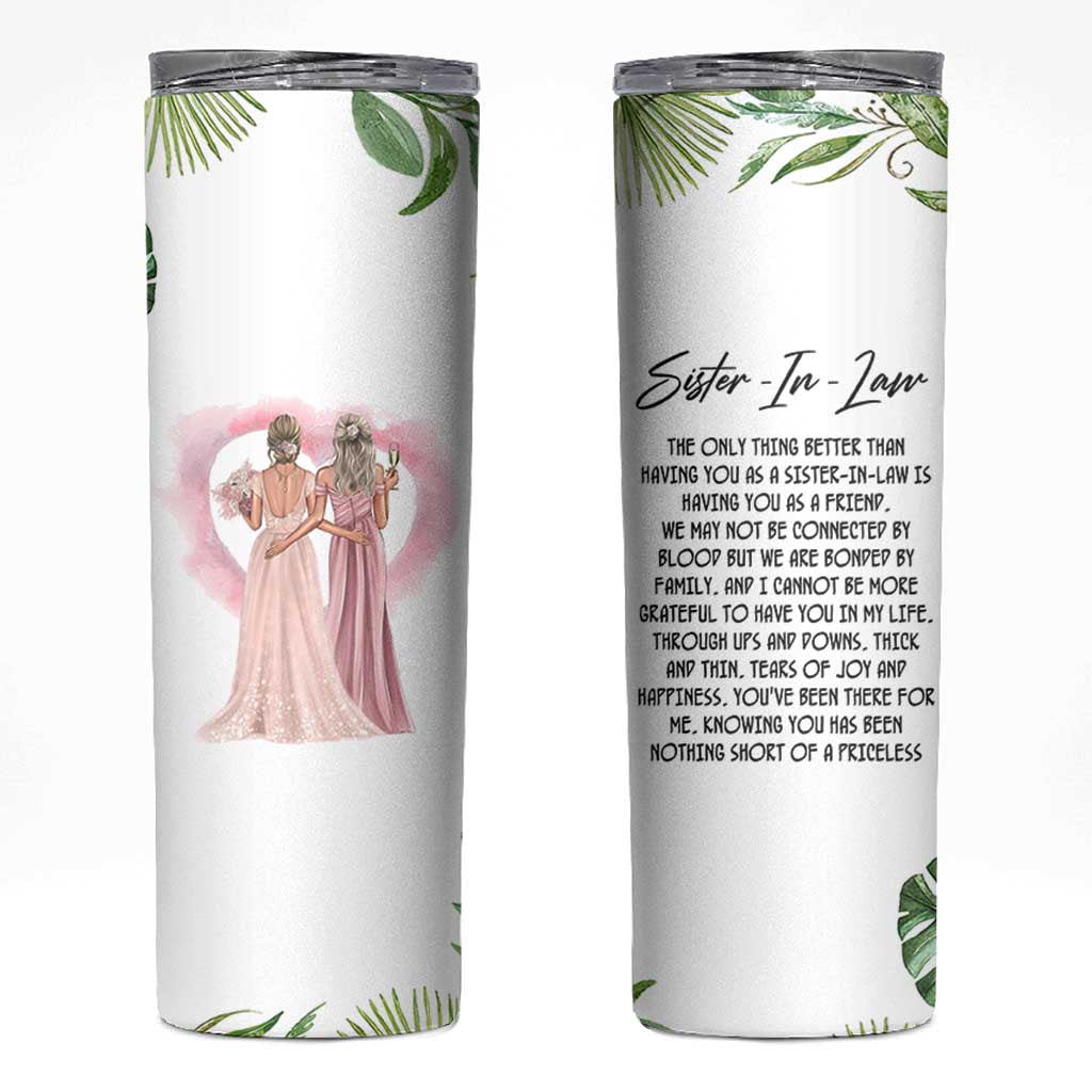 Sister in Law Gifts Skinny Tumbler Sis Engagement Wedding Gift