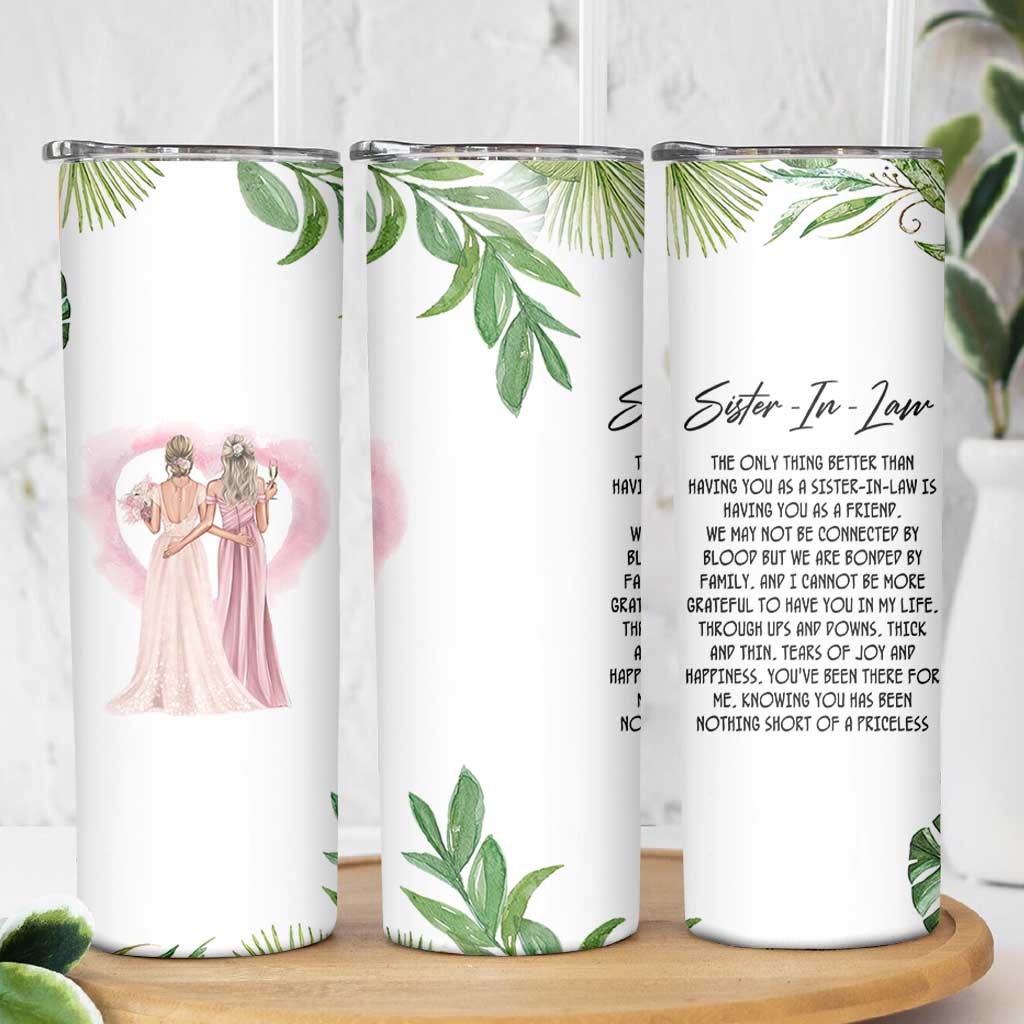 Sister in Law Gifts Skinny Tumbler Sis Engagement Wedding Gift