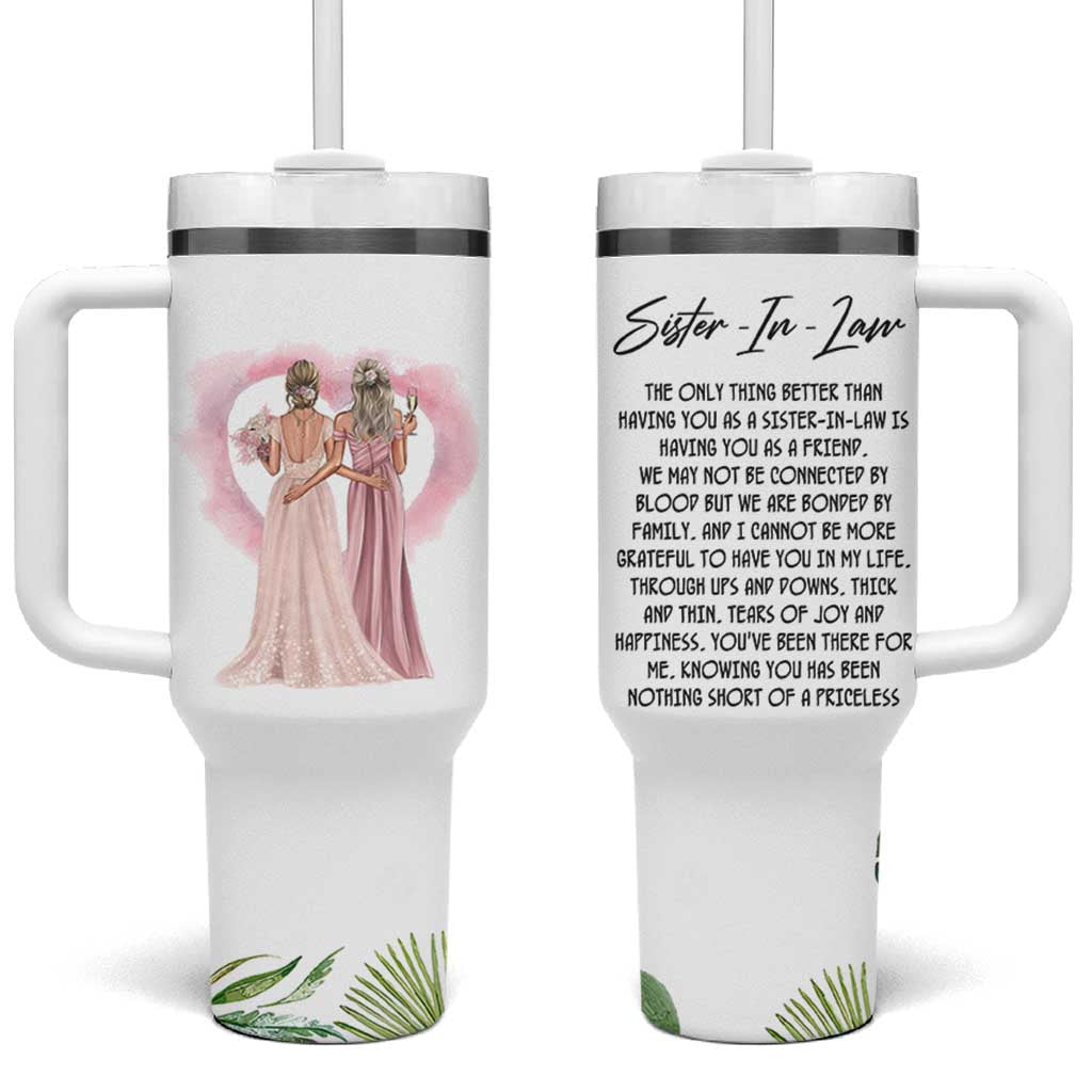 Sister in Law Gifts Tumbler With Handle Sis Engagement Wedding Gift