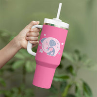 Sister Gift Tumbler With Handle A Sister is Gods Way of Making Sure We Never Walk Alone