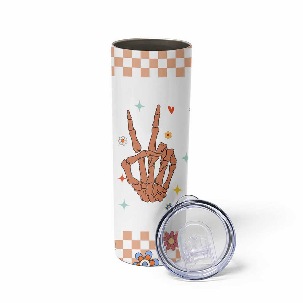 Sister Gift Skinny Tumbler Being My Sister Is The Only Gift You Need Sarcastic Groovy Flowers