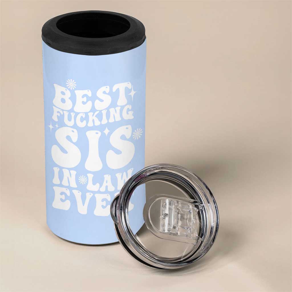Sister in Law Gifts 4 in 1 Can Cooler Tumbler Best Fcking Sis In Law Ever