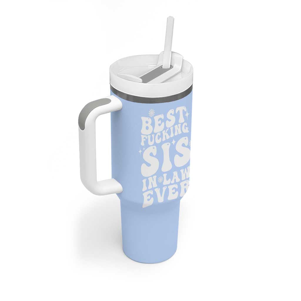 Sister in Law Gifts Tumbler With Handle Best Fcking Sis In Law Ever