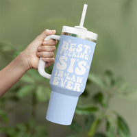 Sister in Law Gifts Tumbler With Handle Best Fcking Sis In Law Ever