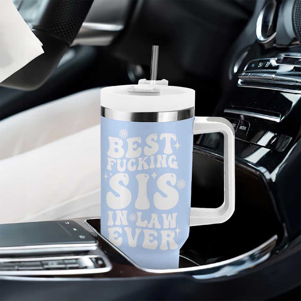 Sister in Law Gifts Tumbler With Handle Best Fcking Sis In Law Ever