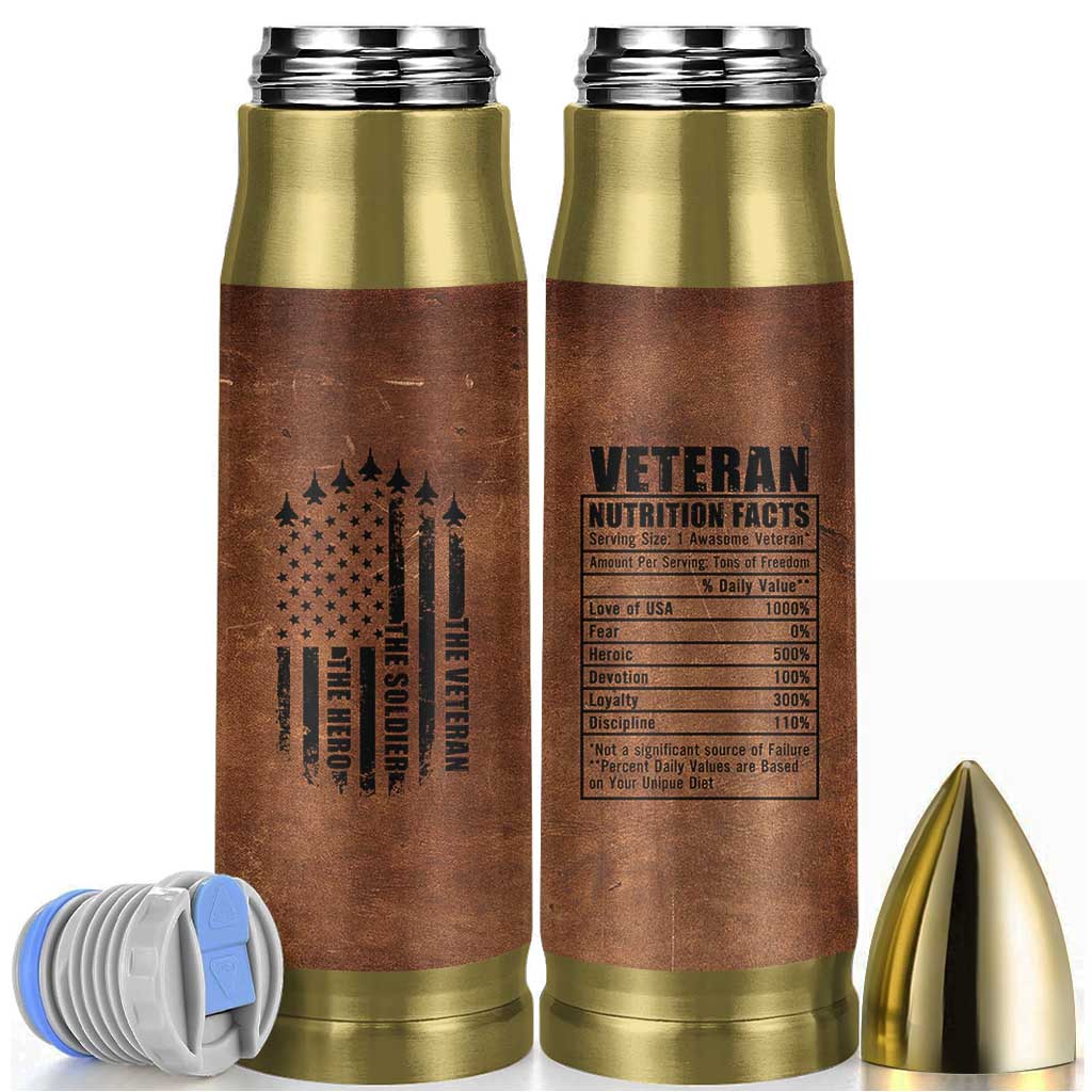 Veteran Gifts Bullet Tumbler Veterans Army Navy Air Force Marine Corps