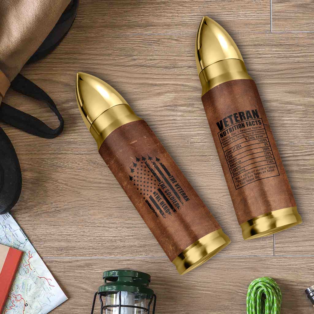 Veteran Gifts Bullet Tumbler Veterans Army Navy Air Force Marine Corps