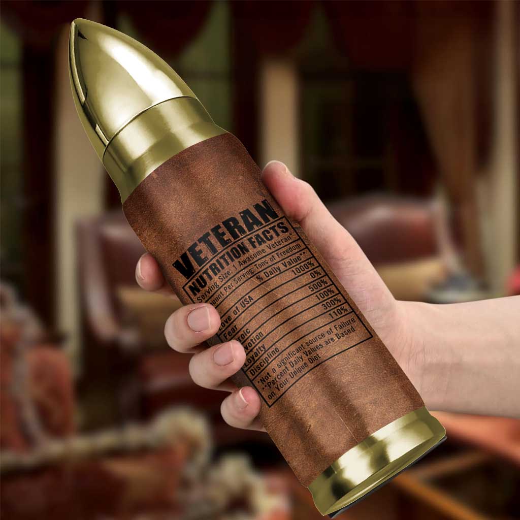 Veteran Gifts Bullet Tumbler Veterans Army Navy Air Force Marine Corps