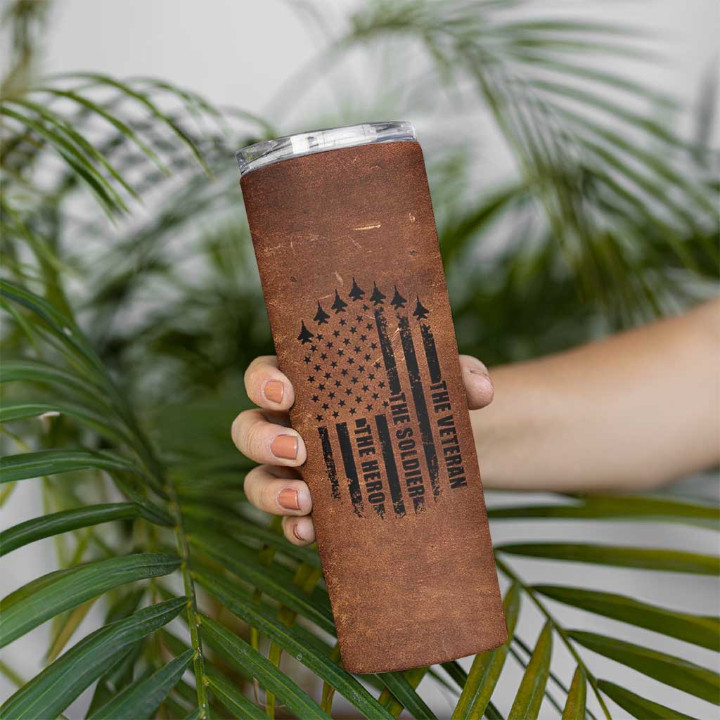 Veteran Gifts Skinny Tumbler Veterans Army Navy Air Force Marine Corps