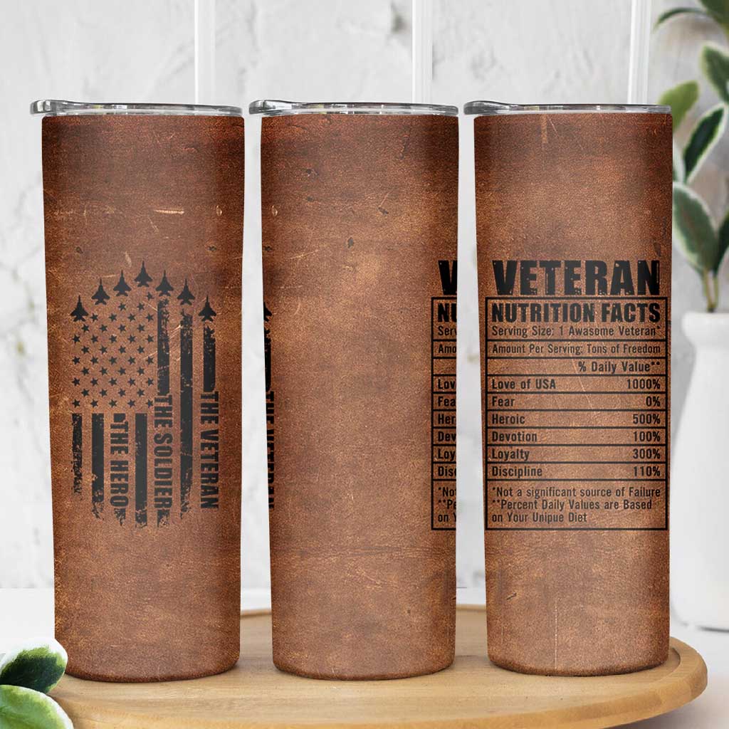 Veteran Gifts Skinny Tumbler Veterans Army Navy Air Force Marine Corps