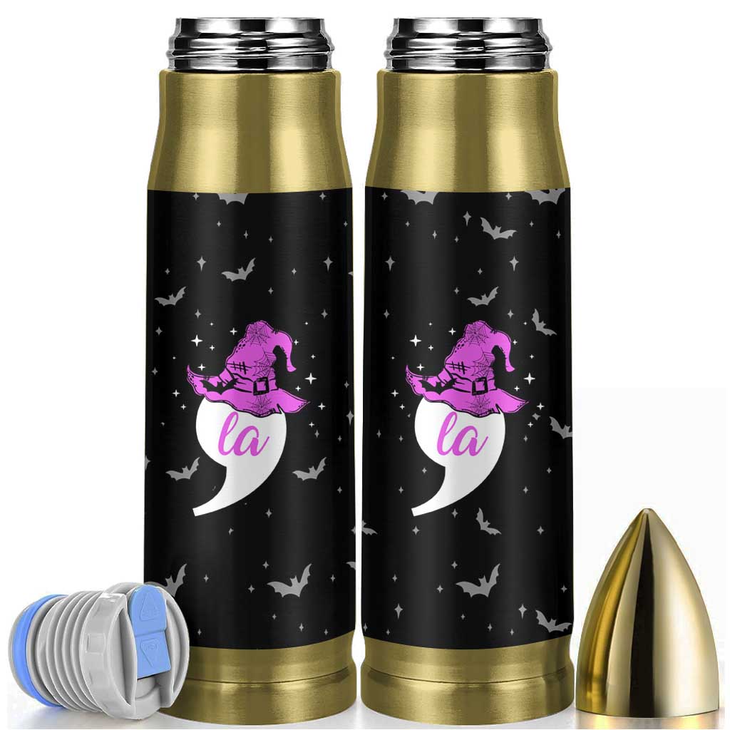 Halloween Harris 2024 Funny Bullet Tumbler Comma La  Madam President Witchy Vibes