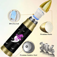 Halloween Harris 2024 Funny Bullet Tumbler Comma La  Madam President Witchy Vibes