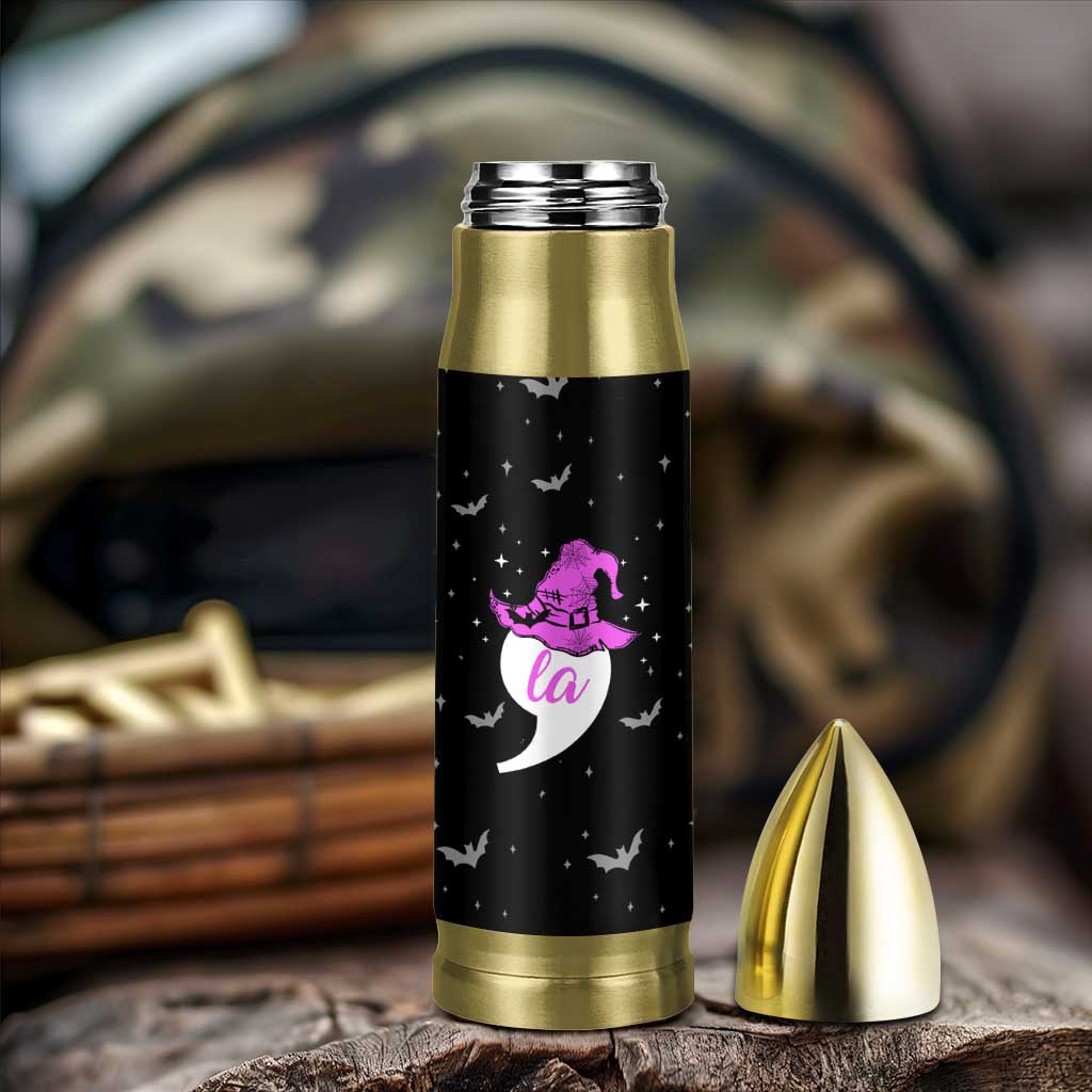 Halloween Harris 2024 Funny Bullet Tumbler Comma La  Madam President Witchy Vibes