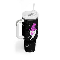 Halloween Harris 2024 Funny Tumbler With Handle Comma La  Madam President Witchy Vibes - Wonder Print Shop