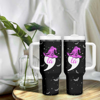 Halloween Harris 2024 Funny Tumbler With Handle Comma La  Madam President Witchy Vibes - Wonder Print Shop