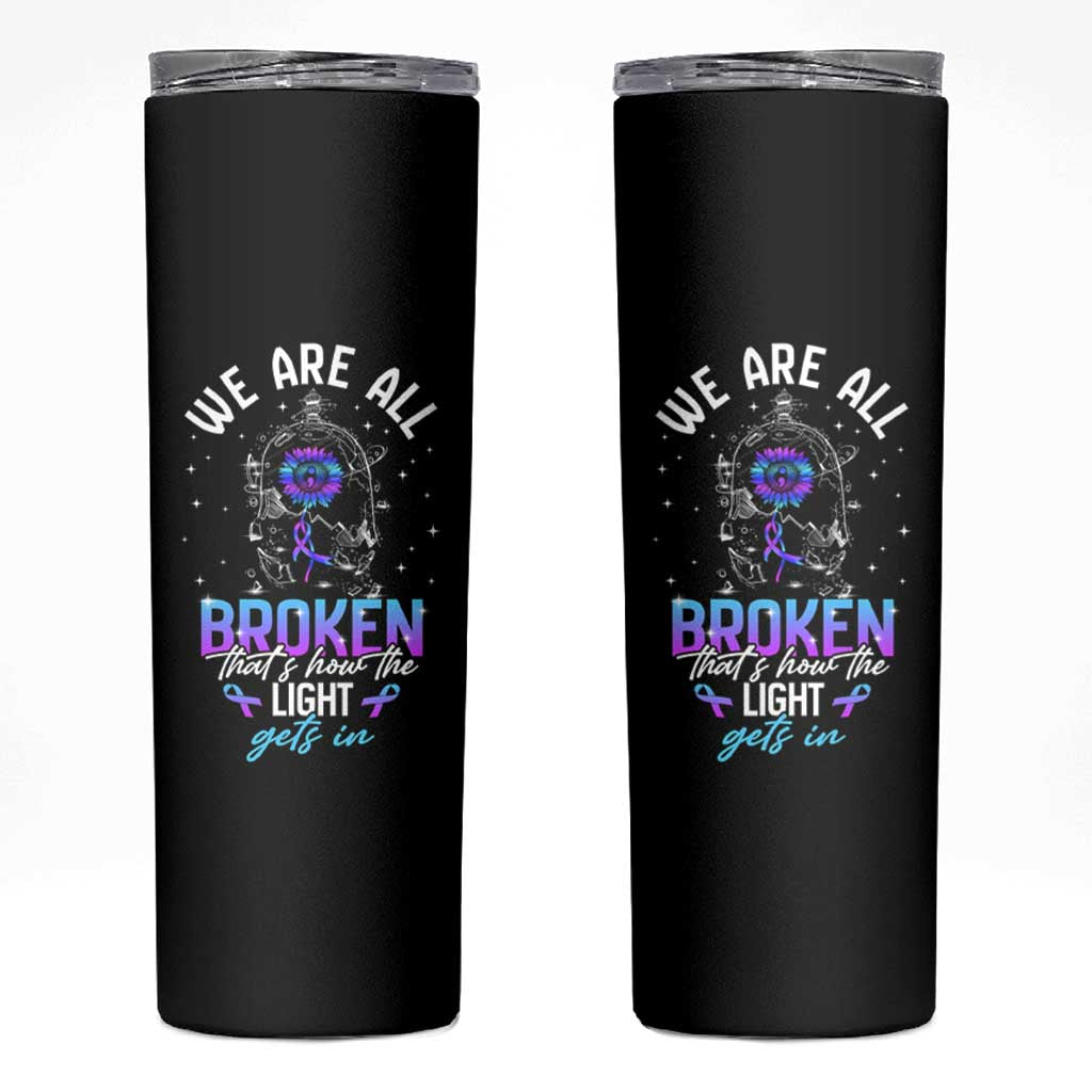 Suicide Prevention Awareness Skinny Tumbler Teal Purple Ribbon Semicolon Stay Tomorrow Needs You Warrior Therapist Psychologist - Wonder Print Shop