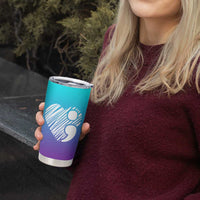 Suicide Prevention Awareness Tumbler Cup Teal Purple Ribbon Stay World Needs You Call 988 Mental Health Groovy - Wonder Print Shop