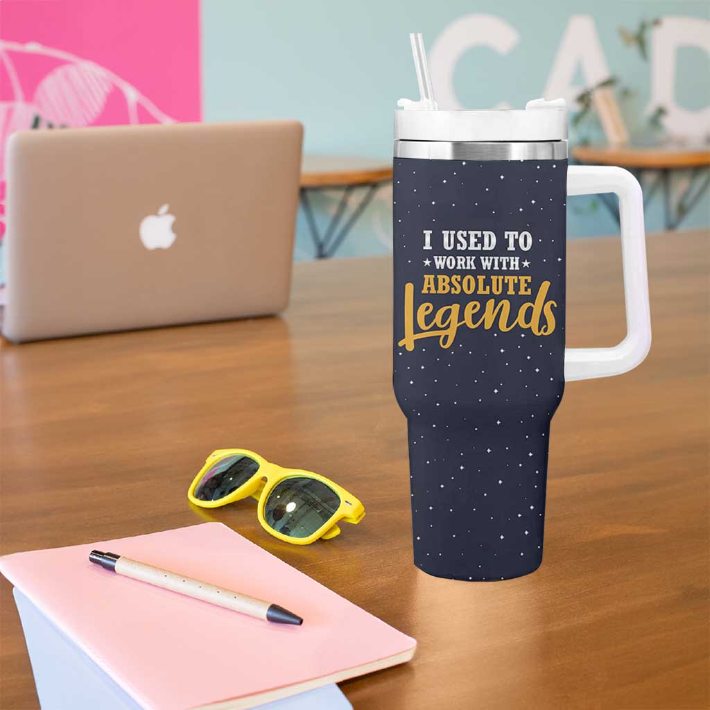 Going Away Gift For Coworker Tumbler With Handle I Used To Work With Absolute Legend